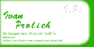 ivan prolich business card